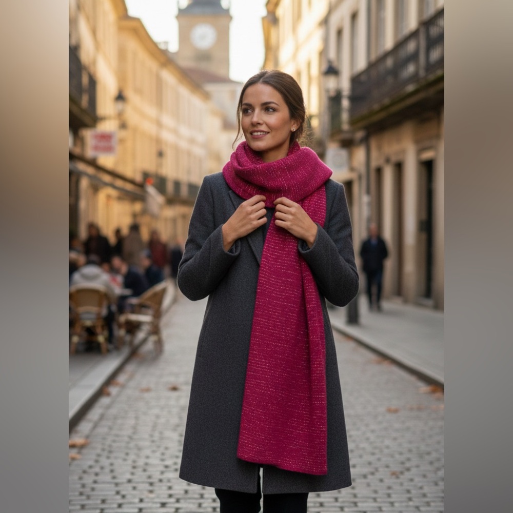 Urban Outfitters Pink and‎ gold scarf